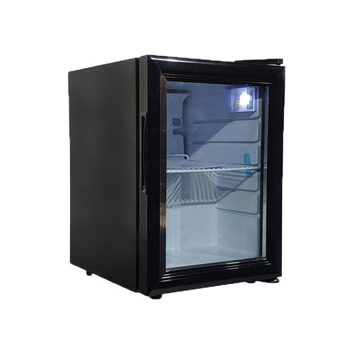Omcan RS-CN-0021 13-inch Black Countertop Display Refrigerator 21L