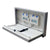 BABY CHANGE STATION TABLE 19-1/2X33-1/2X23H IN HORIZONTAL MOUNT HDPE INTERIOR 304 SS EXTERIOR 18GA
