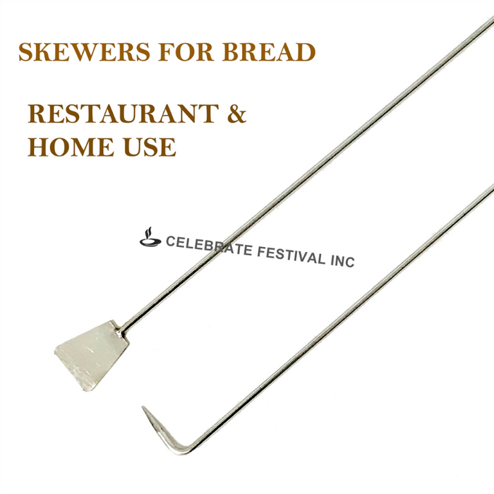 Stainless steel Skewers Set- Bread BBQ