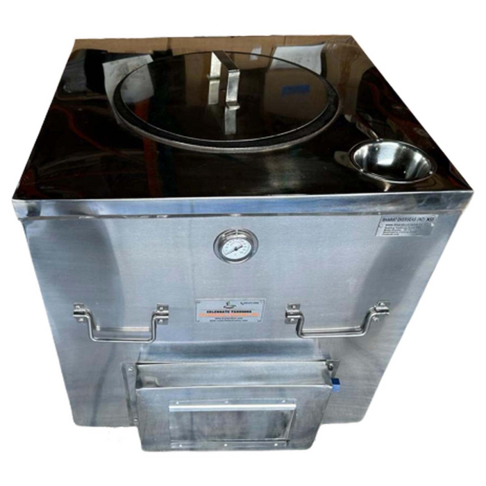 NSF Certified Clay Tandoor Oven, SQUARE Stainless Steel body - 26, 28, 30, 32, 34, 36 inches - Natural Gas