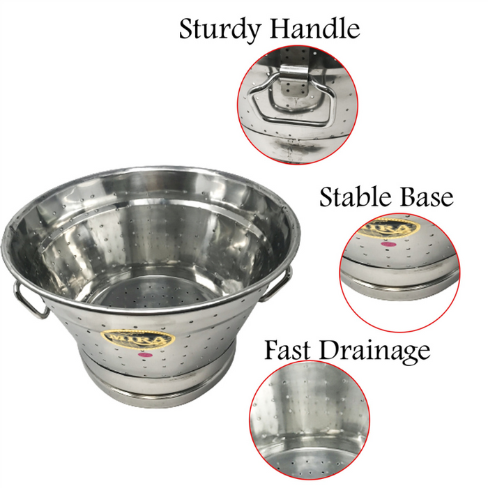 Heavy Duty Stainless Strainer / Rice Jali Stainless Steel  22"