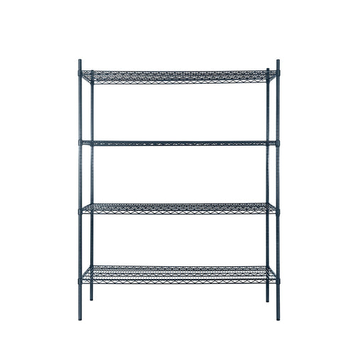 Atosa MWSSE182474 4-Shelf Epoxy Shelving Unit w/ 74" Posts (Slate Gray)
