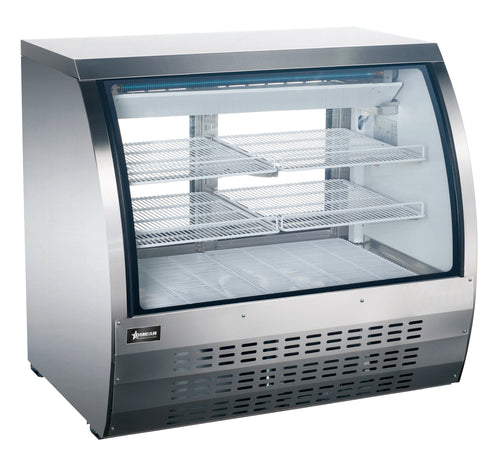 Omcan RS-CN-0120-S 47″ Floor Refrigerated Display Case with Stainless Steel Exterior