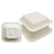 Empress Disposable Takeout White Box Microwaveable Mineral-Filled Plastic Hinged