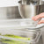 Cambro Camwear Half Size Long Food Pan Flat Lid Clear ( Case of 6 )