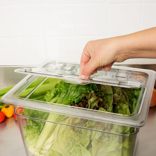 Cambro Camwear Half Size FlipLid Food Pan Lid Clear ( Case of 6 )