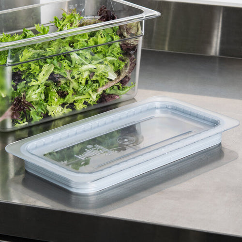Cambro Camwear One Third Size GripLid Food Pan Lid Clear ( Case of 6 )