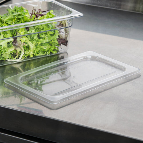 Cambro Camwear Quarter Size Flat Food Pan Lid Clear ( Case of 6 )