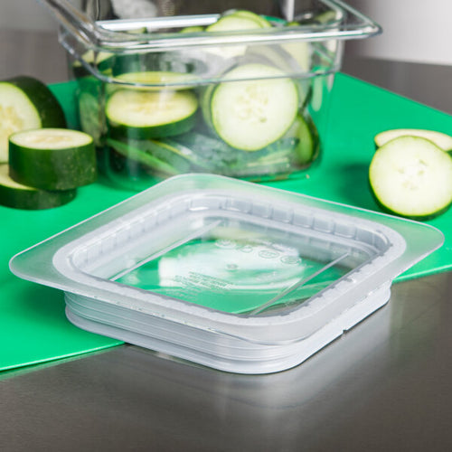 Cambro Camwear One Sixth Size GripLid Food Pan Lid Clear ( Case of 6 )