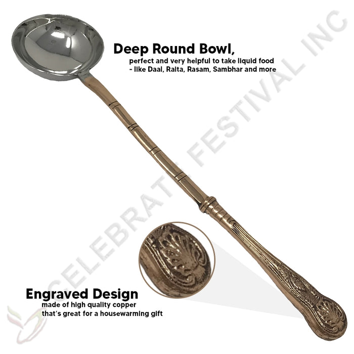Cooper Steel Deep Buffet Ladle/Spoon-13" Long