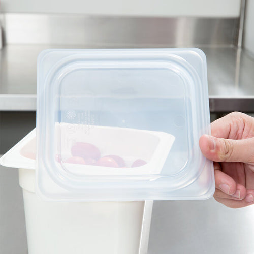 Cambro Camwear One Sixth Size Seal Cover Translucent ( Case of 6 )