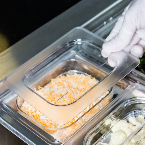 Cambro Camwear One Eighth Size Flat Food Pan Lid Clear ( Case of 6 )