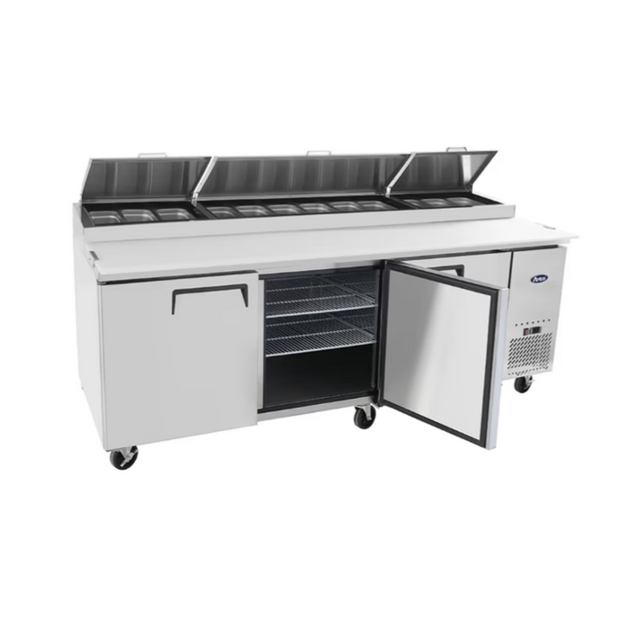 ATOSA MPF8203GR — 93″ Refrigerated Pizza Prep. Table