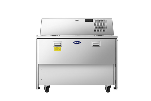 Atosa 12-crate forced air milk cooler with stainless steel finish