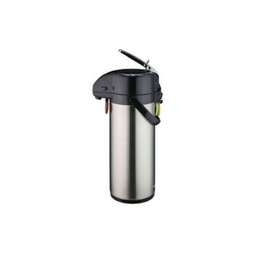 Winco Stainless Steel Lined Commercial Airpots with Push-Button Top