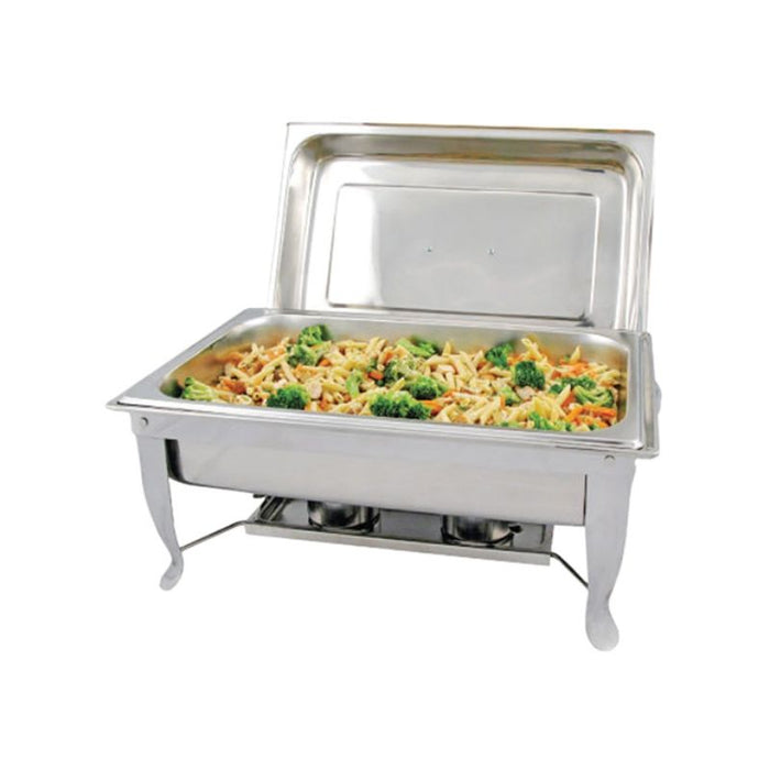 Bellaire 8 Quart Full-Size Chafer, Folding Frame, Stainless Steel by Winco