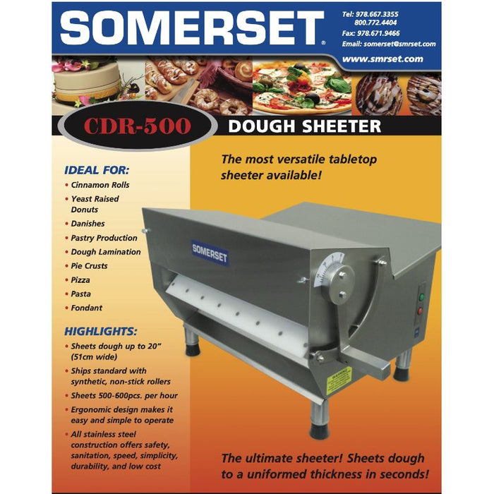 Somerset CDR-500 Dough Sheeter