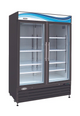 Serv-Ware GR48B-HC 56" Two Section Merchandiser Refrigerator with Glass Door, 23 cu. ft.