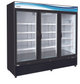 Serv-Ware GR72B-HC 83" Three Section Merchandiser Refrigerator with Glass Door, 23 cu. ft.