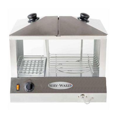 Serv-Ware EHS-01 Countertop Hot Dog Steamer, 100 Hot Dogs and 48 Buns