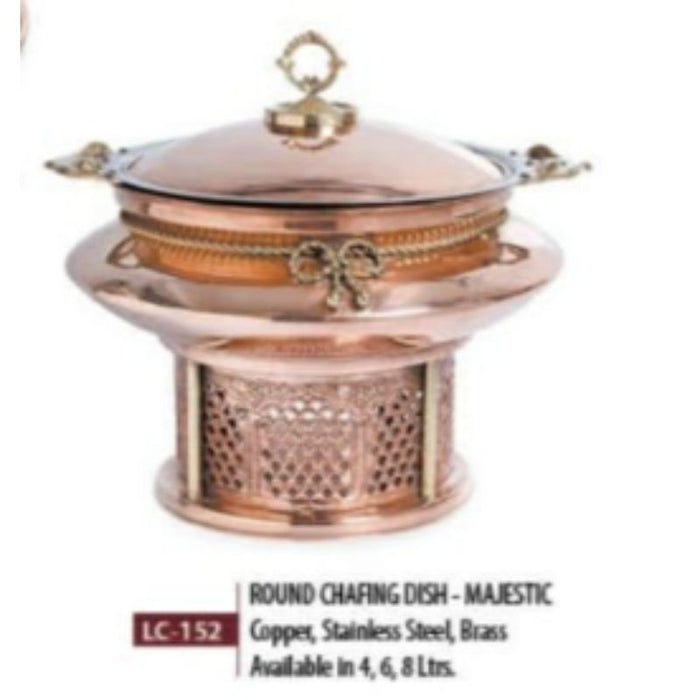Copper Step Handi Chafing Dish - Chafer - 8 Ltrs. (LC-151 or LC-152)