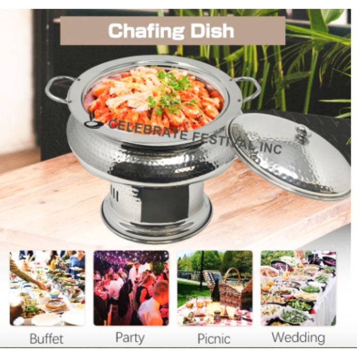 Stainless Steel Hammered design Chafing Dish - Chafer (LC-150)