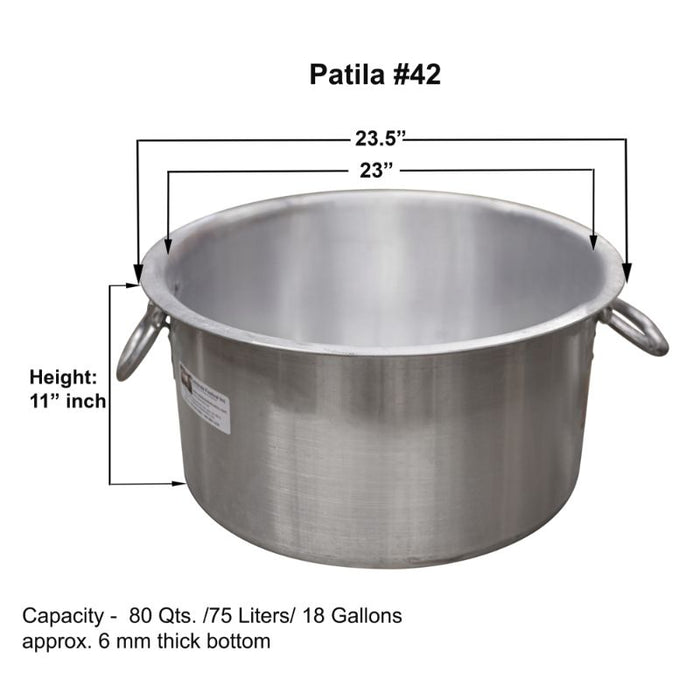 Aluminum Sauce Pots (Patila) - Available in Sizes from 75 Ltrs to 300 Ltrs