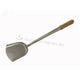 Cooking Ladle : Stainless Wok Shovel 5 X 4 in, Wood Handle, 19 1/2 in, also known as Chinese Laddle