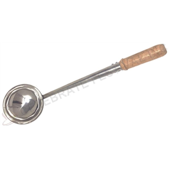 Cooking Laddle/ Stainless Steel Dabbu (Laddle) Patti with wood handle
