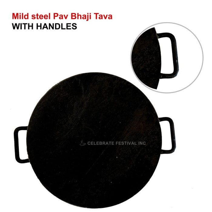 Heavy Duty Mild steel (Iron) Pav Bhaji Tava, 12mm Very Thick, available in 18, 24 & 30" Diameter