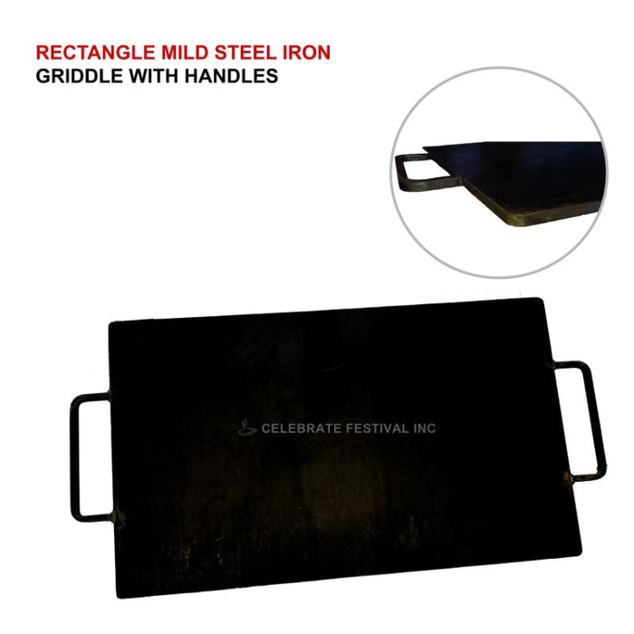 Mild steel, Rectangle Dosa Tava/ Griddle , 10mm Thick