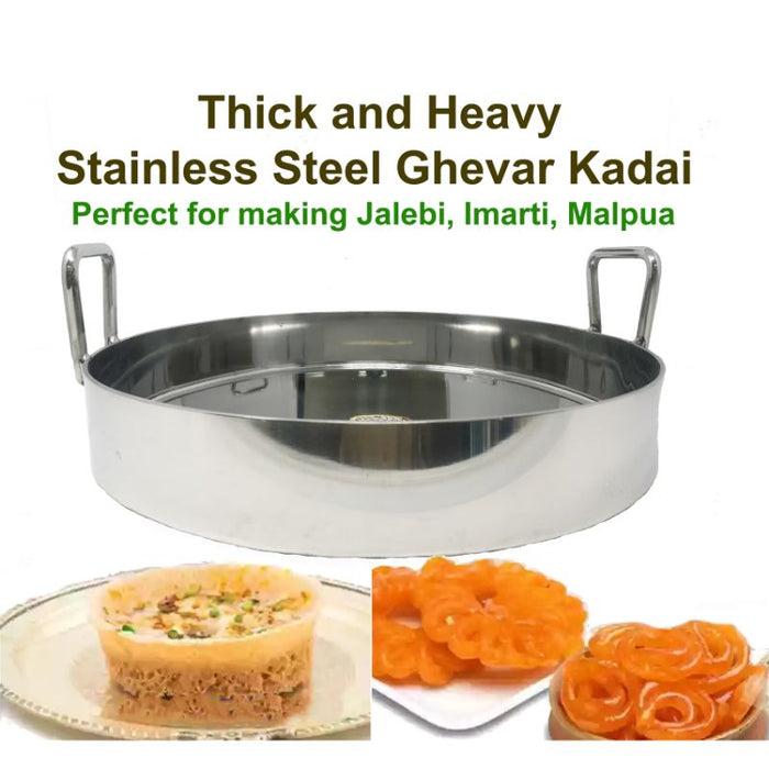 Ghevar Kadai Stainless Steel