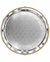 Stainless Steel Round Designer Serving Plate with Brass Border