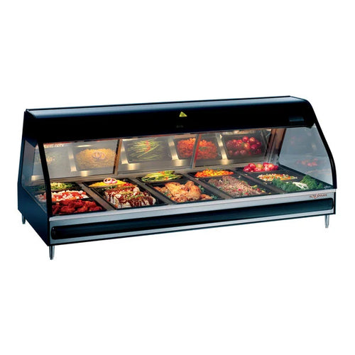 Alto-Shaam ED3-72 72" Black Countertop Heated Display Case with Curved Glass, 208V / 240V