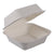 Empress Natural White Compostable Fiber Take-Out Containers PFAS-Free Bagasse Hinged