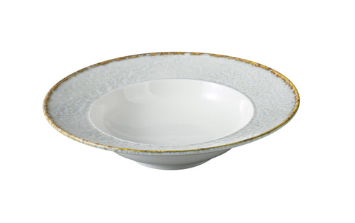 Yanco Iris Blue Chinaware Soup & Pasta Plate ( Pack Of 12 )