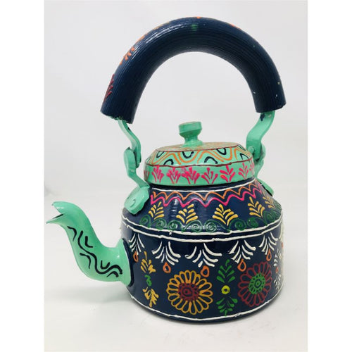Tea kettle - Beautifully Hand Painted With Traditional Rajasthani/ Mughal Art/ Stone Design