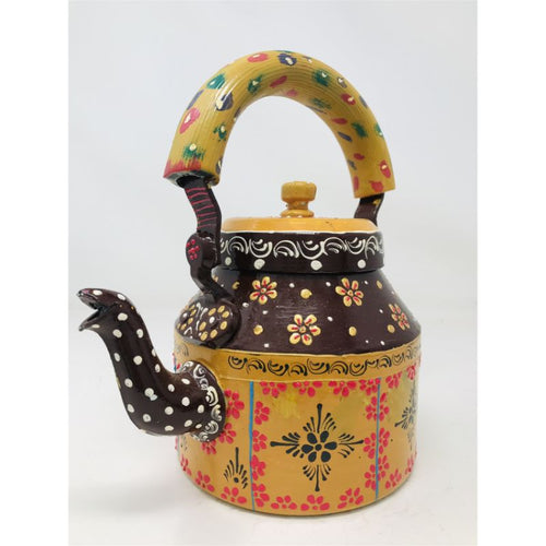 Tea kettle - Beautifully Hand Painted With traditional Rajasthani/ Mughal Art