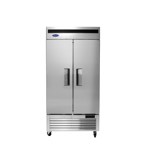 Atosa MBF8502GR Commercial Freezer – Stainless Steel Two-Door Design with Bottom-Mount Compressor