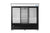 ATOSA MCF8729GR — Black Cabinet Three (3) Glass Sliding Door Cooler