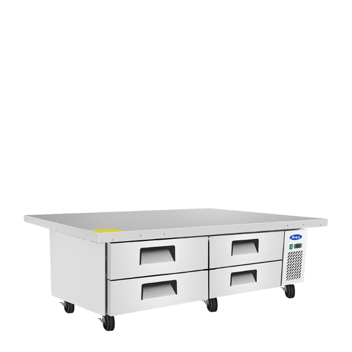 ATOSA MGF8454GR — 76″ Refrigerated Chef Base, Extended Top
