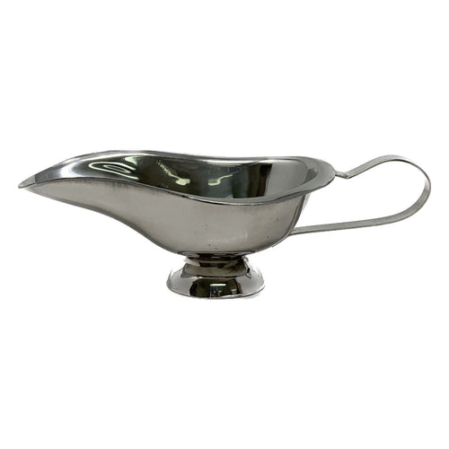 Stainless Steel Sauce Boat, Saucier With Ergonomic Handle And Big Dripless Lip Spout, Commercial Quality Sauce Boat 5 Oz