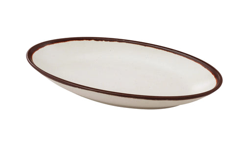 Yanco Nature Art 10 1/2" Deep Oval Melamine Plate ( Pack Of 24 )