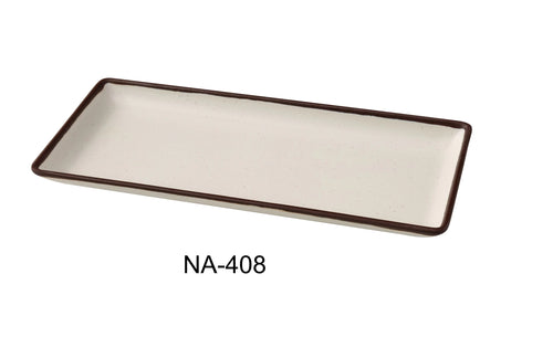 Yanco Nature Art 10 7/8" Rectangular Melamine Plate ( Pack Of 36 )