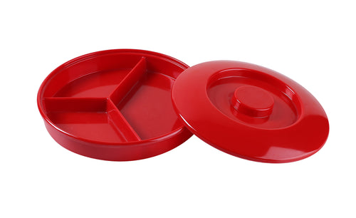 Yanco Nessico 8 1/4" Deep Divided Melamine Server with Lid ( Pack Of 12 )