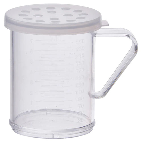Winco 10 oz Dredge with 3 Clear Snap-on Lids