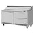 Turbo Air PST-60-D2R(L)-FB-N Front Breathing PRO Series Sandwich/Salad Prep Table with Two Sections 14.8 cu. ft