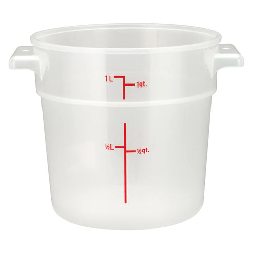 Round Storage Container, Translucent, Polypropylene by Winco