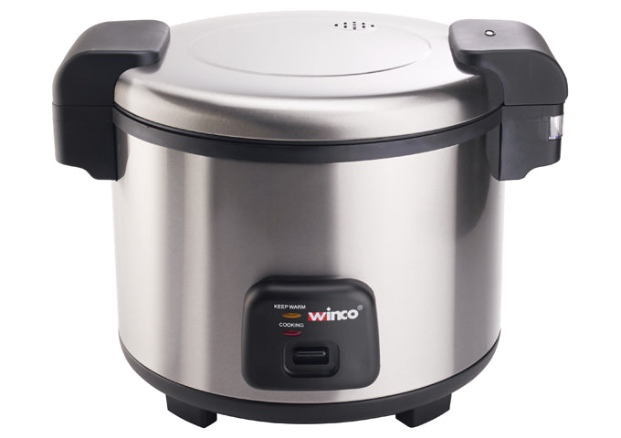 30 Cup Electric Rice Cooker/Warmer with Hinged Cover by Winco