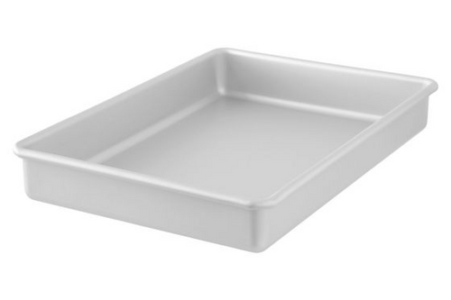 LloydPans aluminum deep dish rectangle pizza pan with Silver-Kote finish